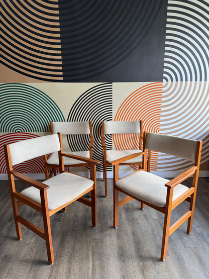 Set of 4 Vintage Teak Dining Chairs