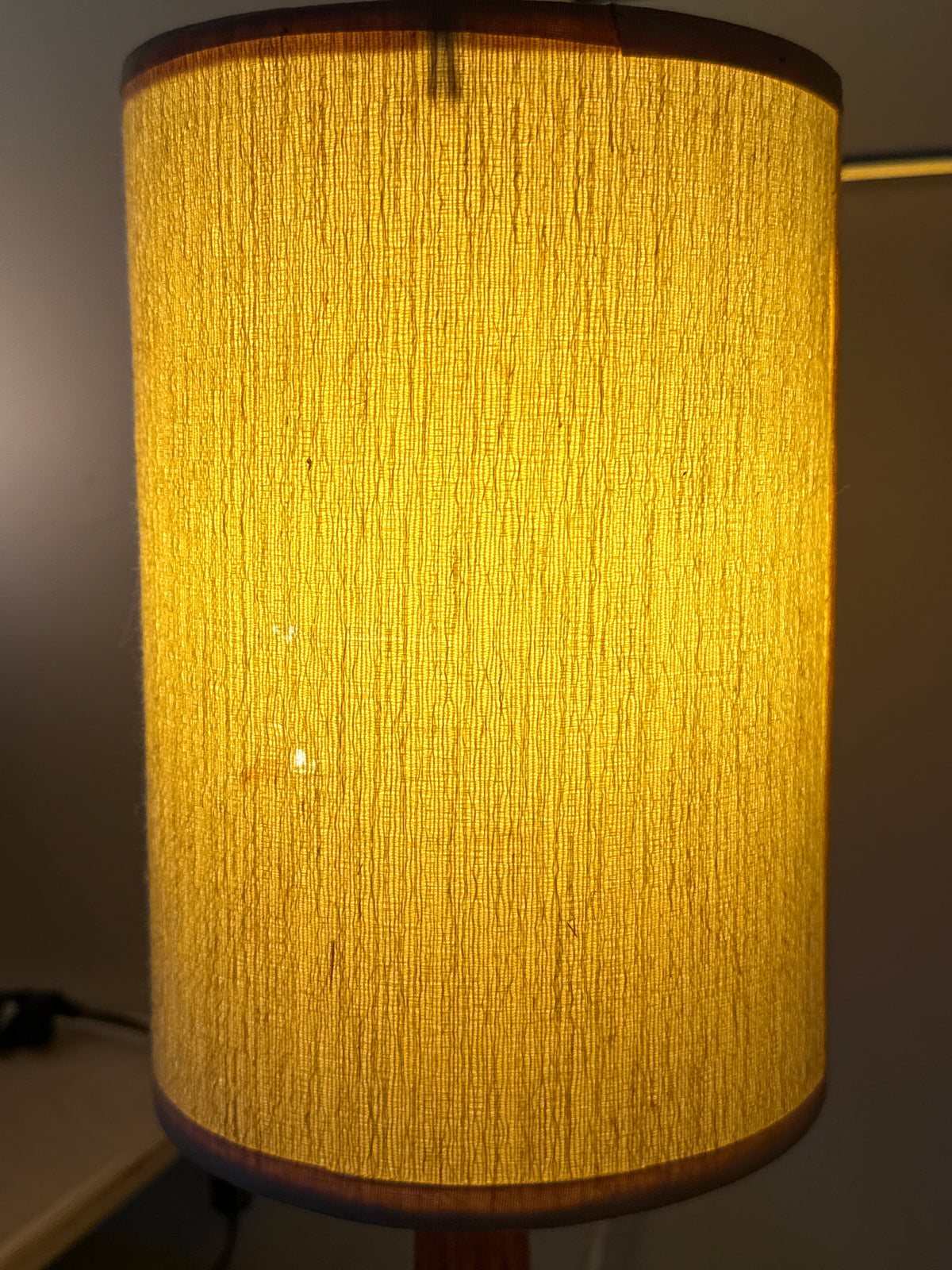 Small Vintage Teak Table Lamp