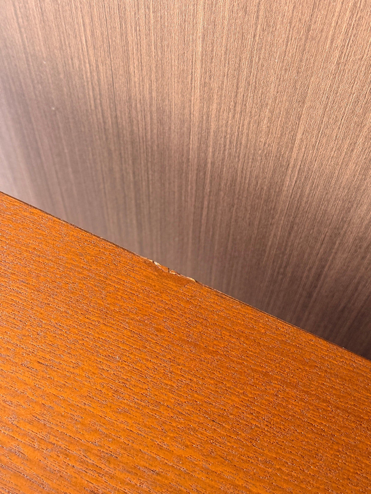 Low Vintage Teak Open Cabinet