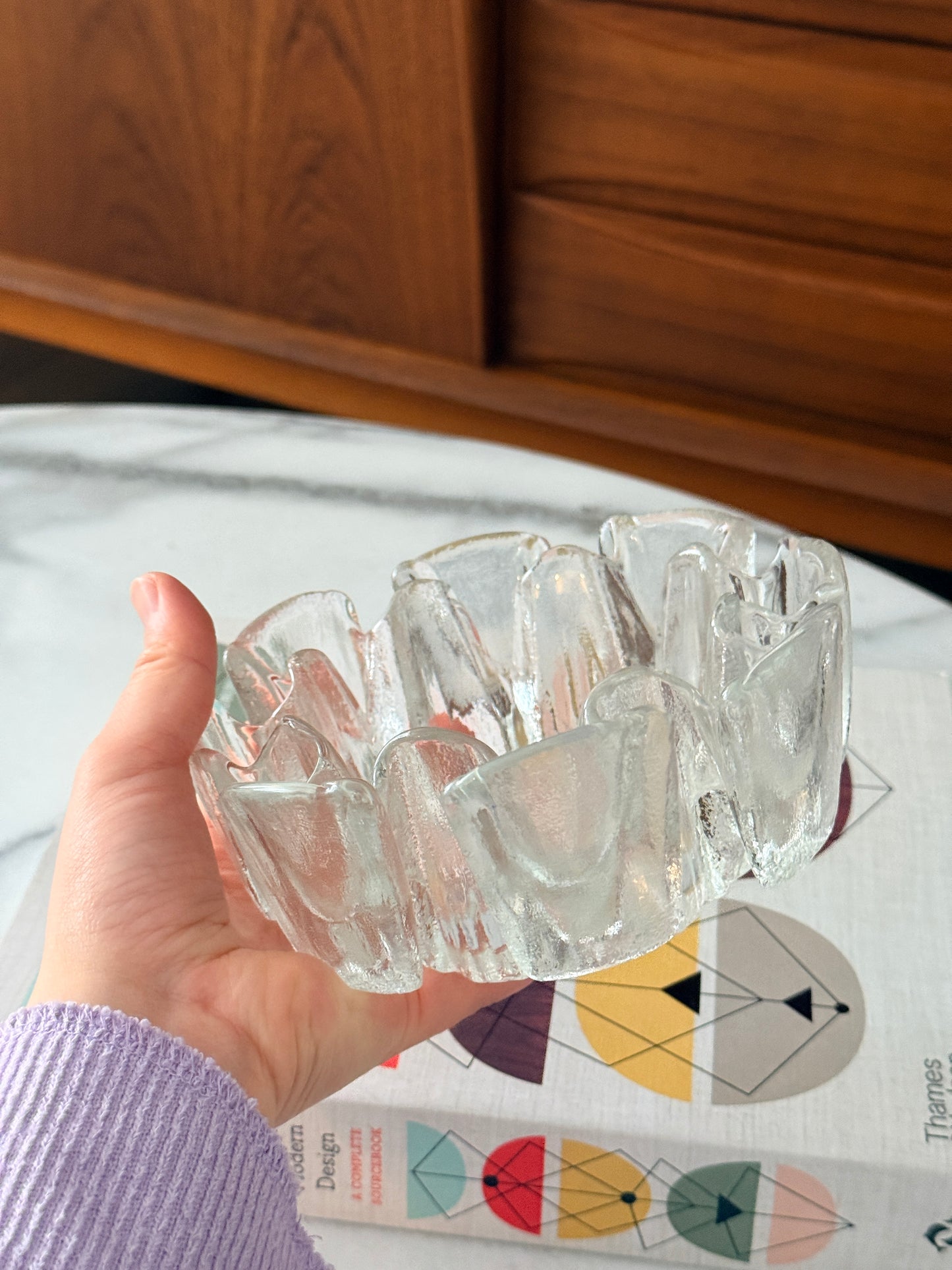 Vintage Glass Bowl/Candle Holder