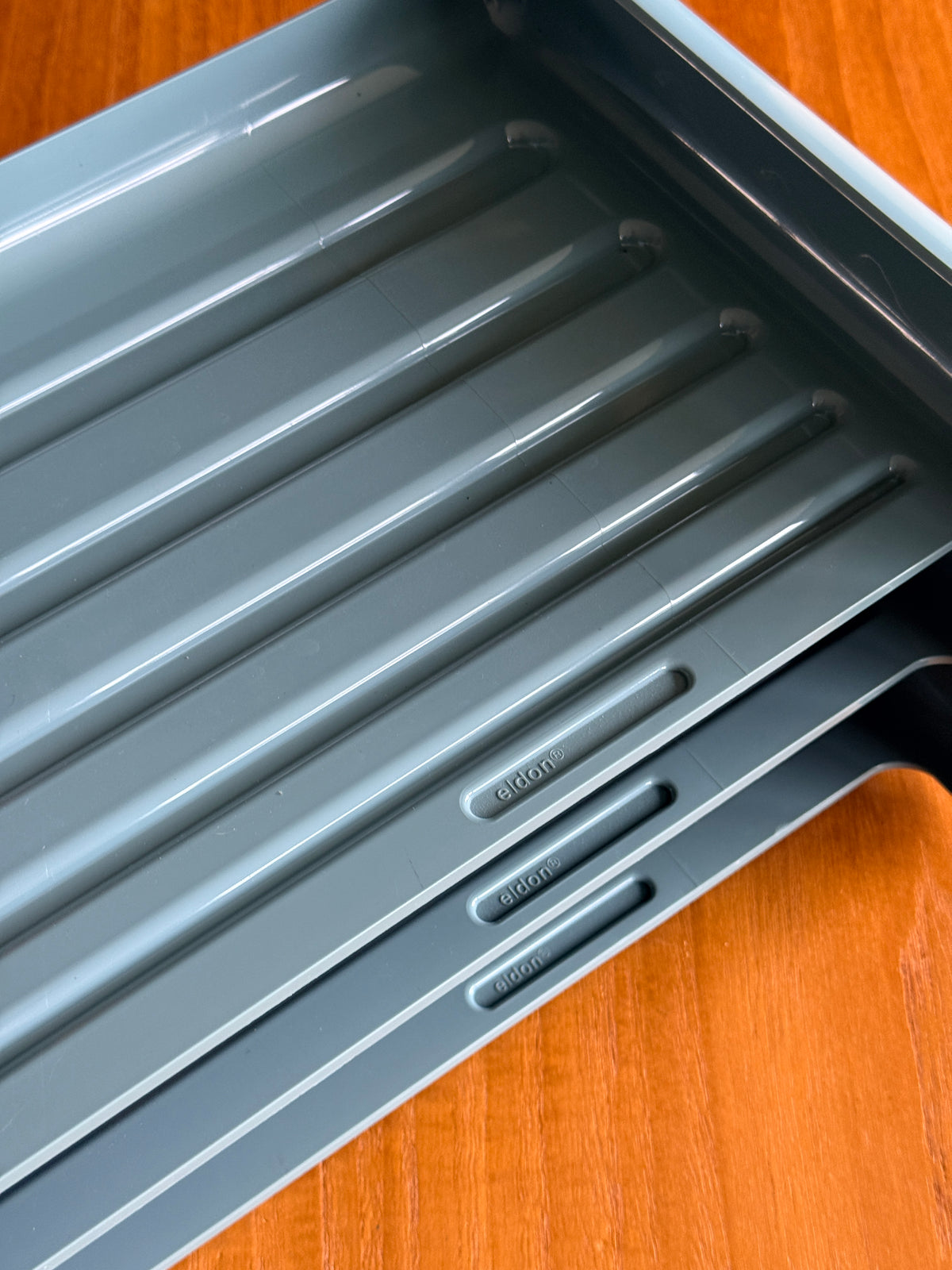 Vintage Blue-Grey Paper Tray by Eldon