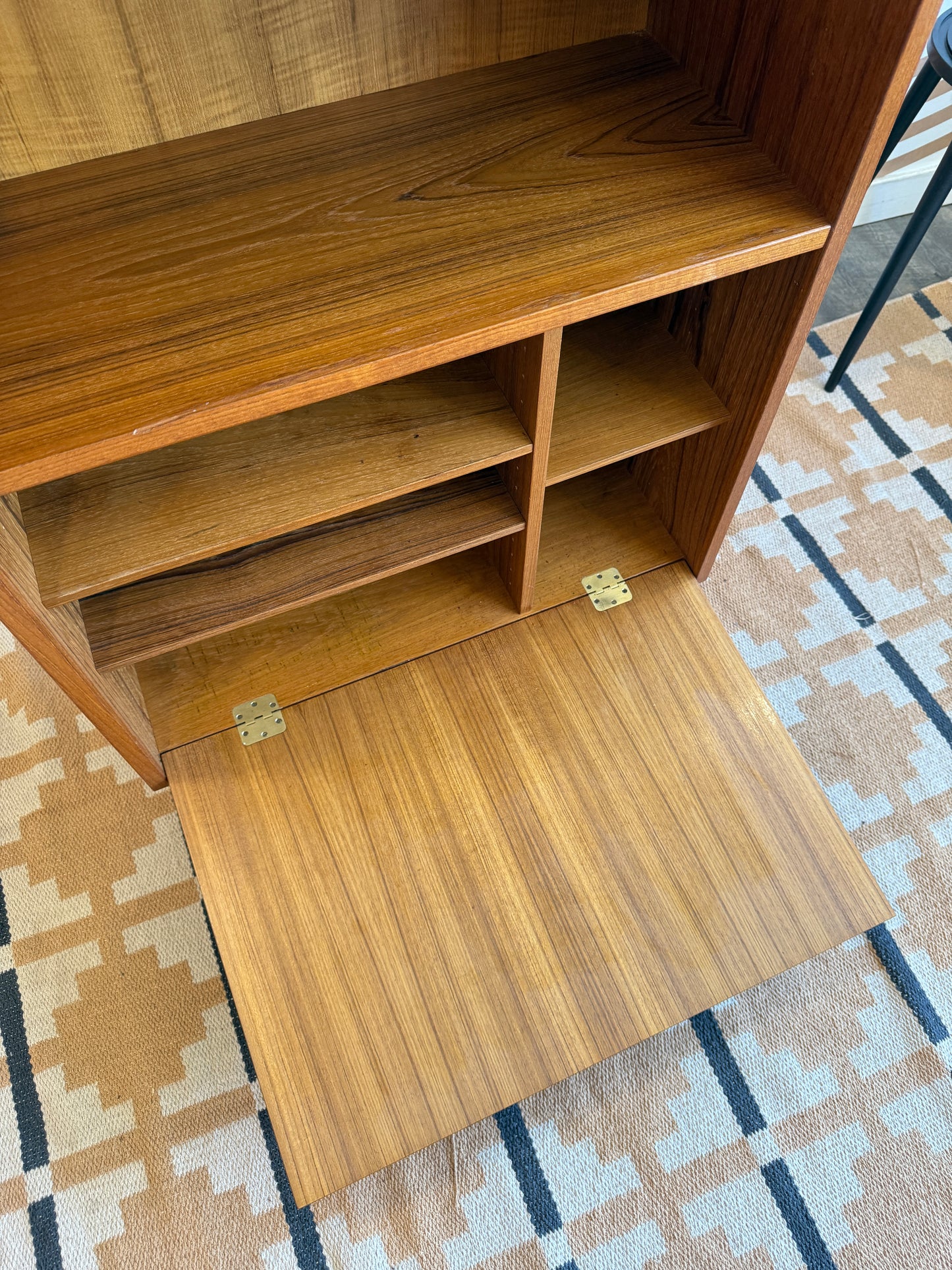 Danish Teak Cabinet with a Drop-down Door
