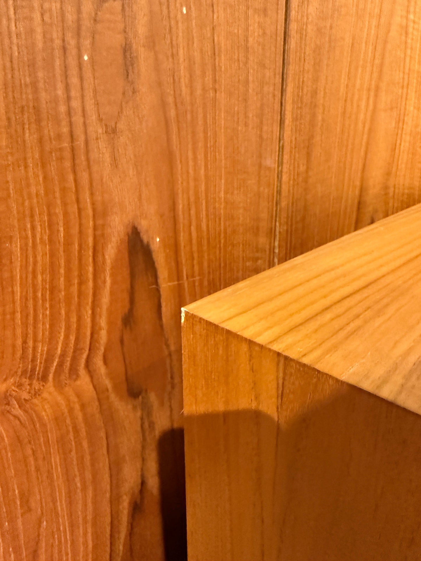 Small Danish Teak Cabinet with a Drop-down Door on Custom Base