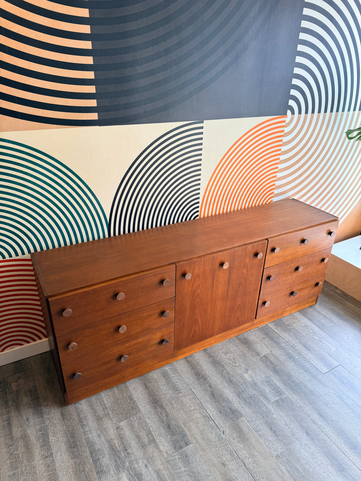 Vintage Teak Low Sideboard