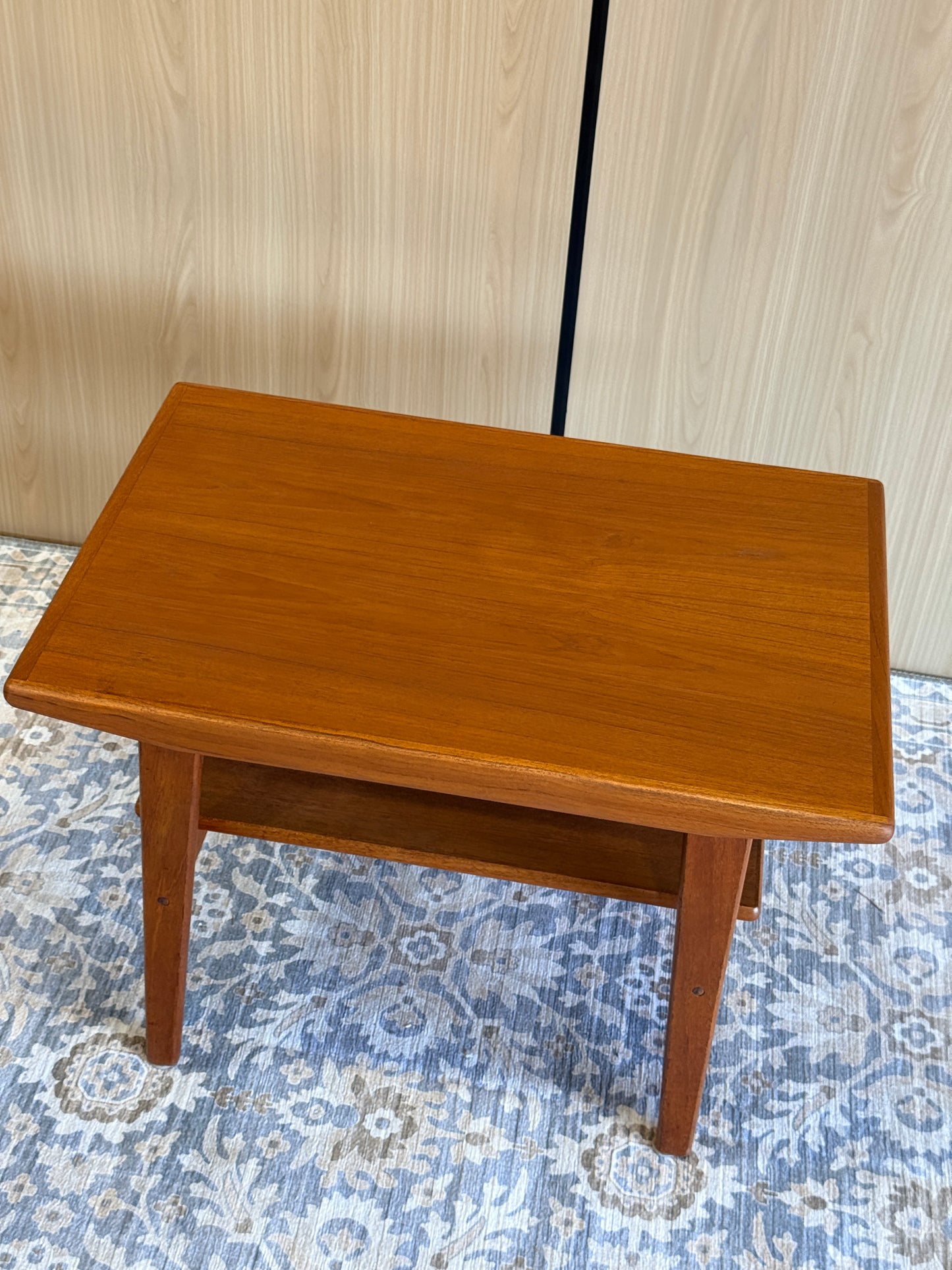 Vintage Teak Two-Tiered End Table