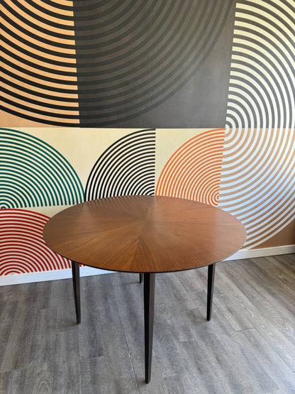 Round Walnut Dining Table