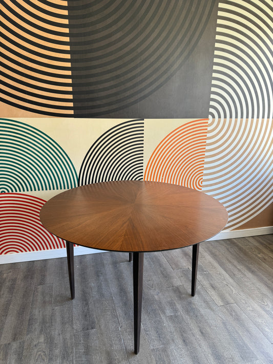 Round Walnut Dining Table
