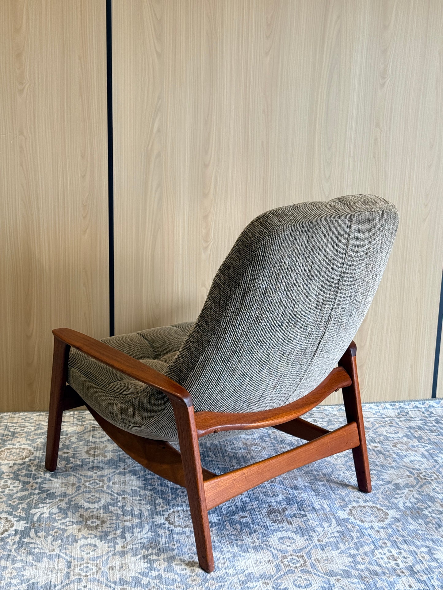 Vintage R. Huber Teak Scoop Chair