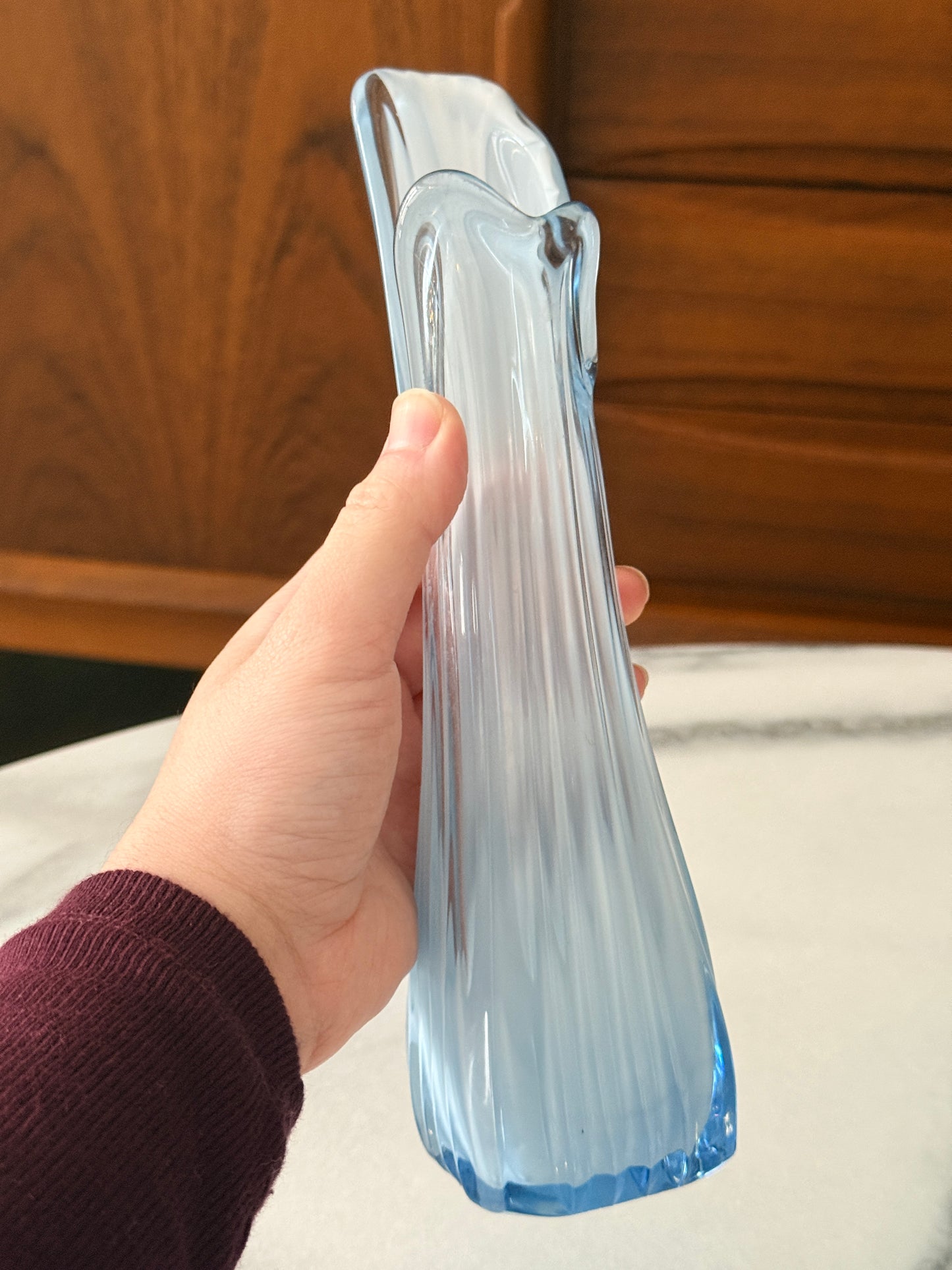 Small Blue Swung Vase