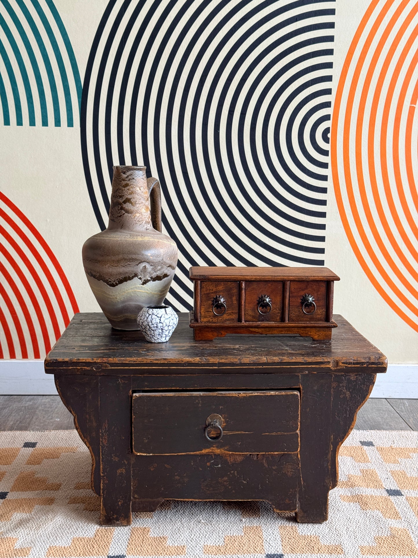 Vintage Low Chinese Cabinet