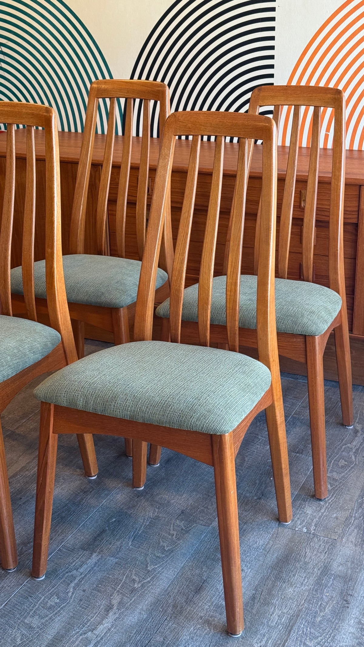 Set of 4 Vintage Teak Dining Chairs