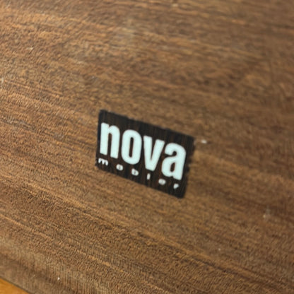 Vintage Oval Teak Dining Table with 1 Leaf by Nova Mobler