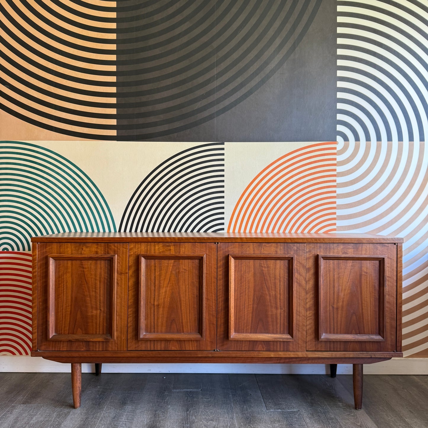 Vintage Walnut Sideboard/ Credenza