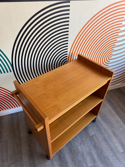 Mid-Century Modern Danish Teak Dry Bar / Serving Cart by PBJ Mobler