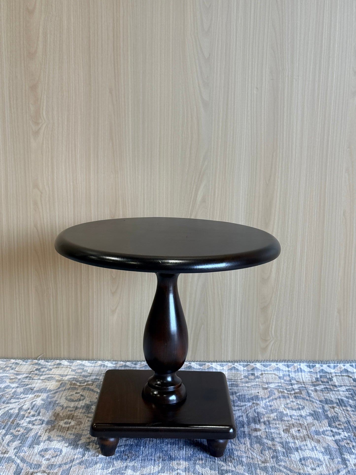 Vintage Round Wooden Side Table