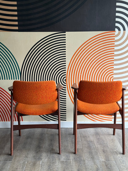Pair of Danish Armchairs by Eric Buch for Anderstrup Møbelfabrik