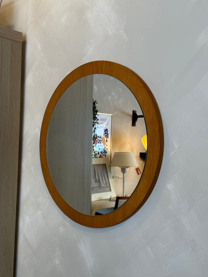 RS Associates Teak Round Mirror