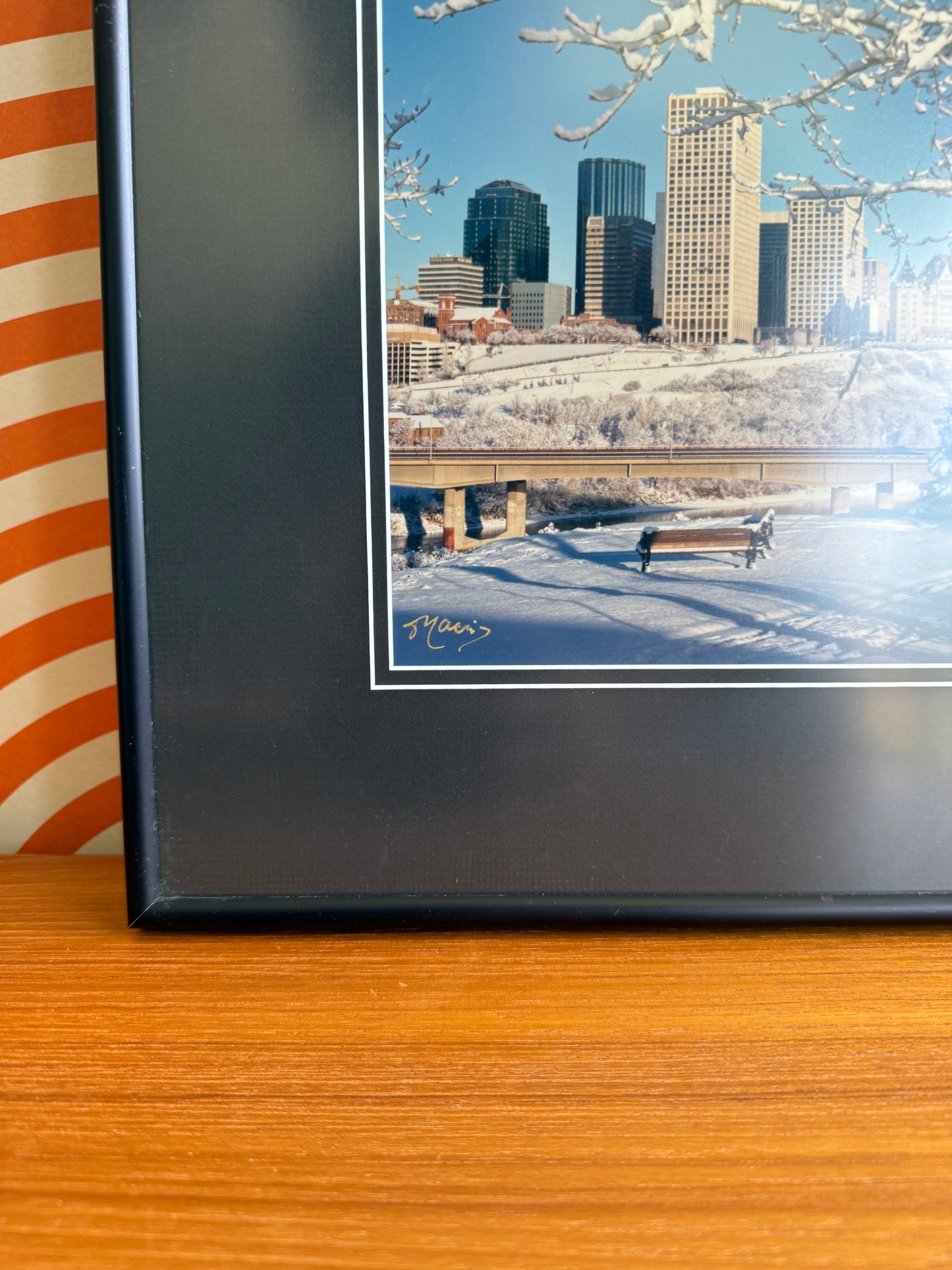 Framed Edmonton Skyline Print
