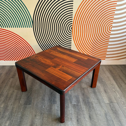 Vintage Rosewood Square Side Table