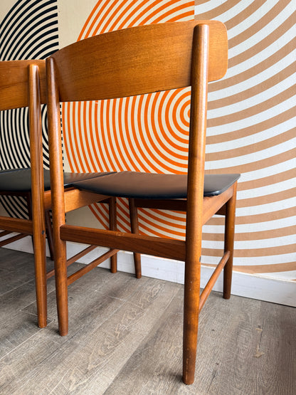 Set of 4 Vintage Danish Teak Dining Chairs
