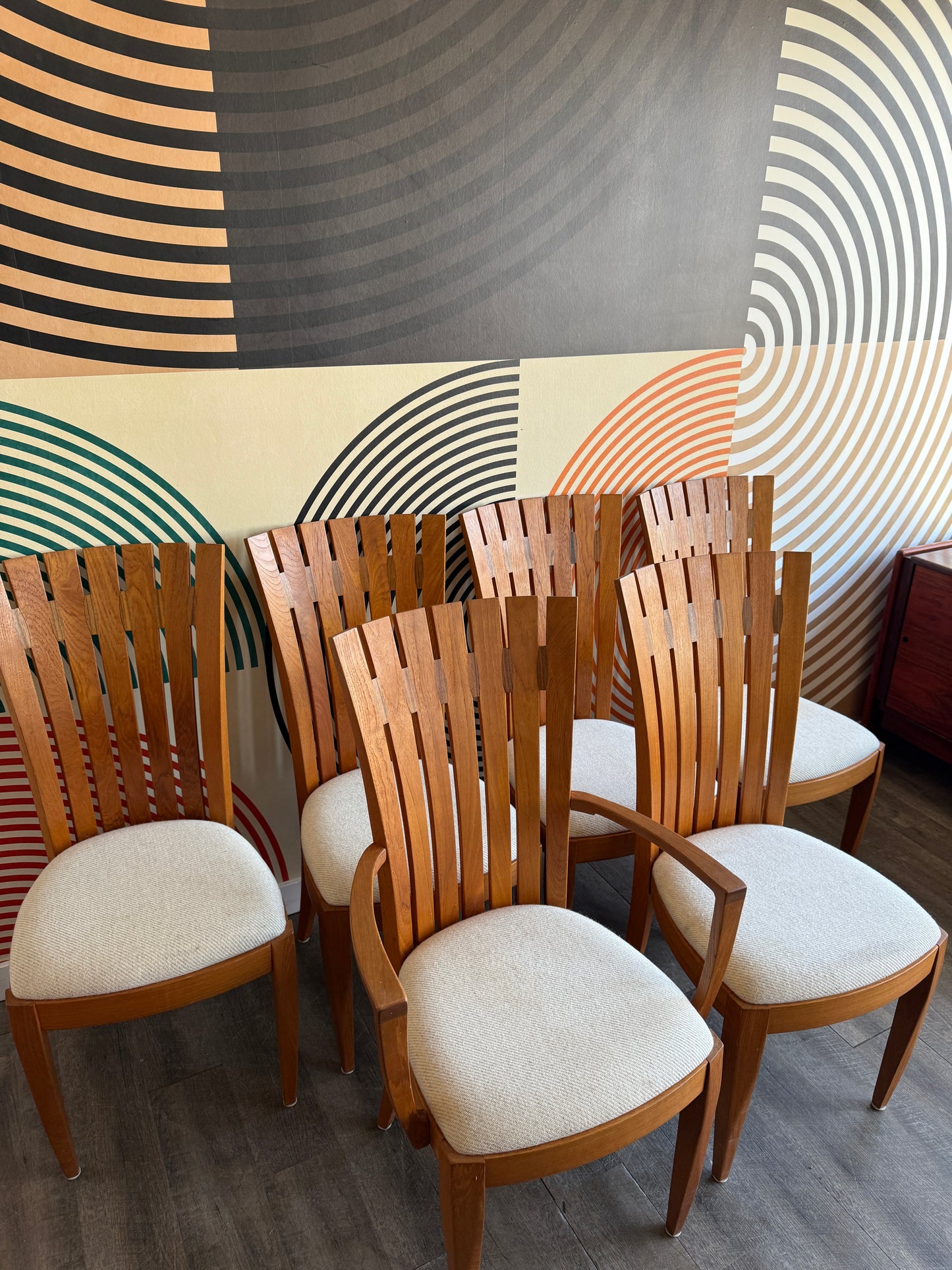 Set of 6 Vintage Teak Dining Chairs by Sun Cabinet, Thailand