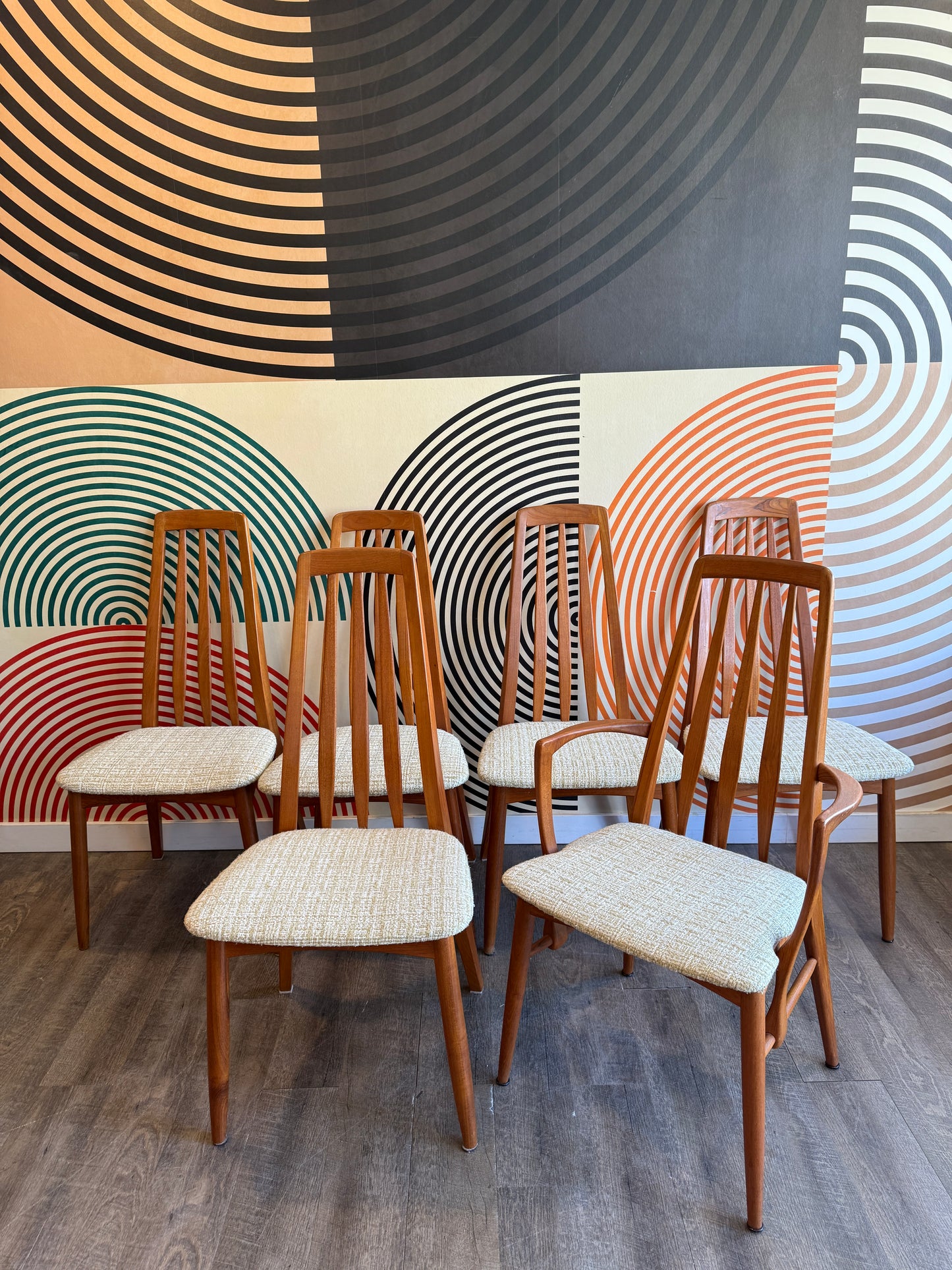 Set of 6 Teak Niels Koefoed Hornslet “Eva” Dining Chairs
