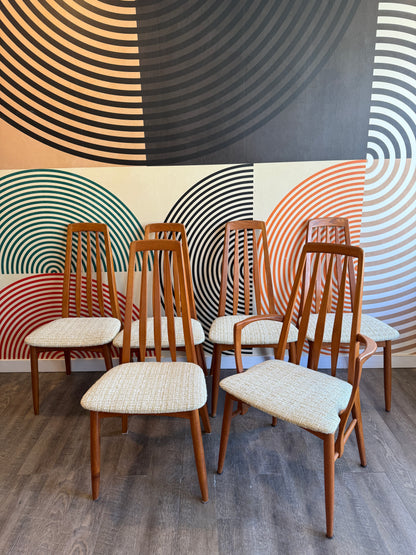 Set of 6 Teak Niels Koefoed Hornslet “Eva” Dining Chairs