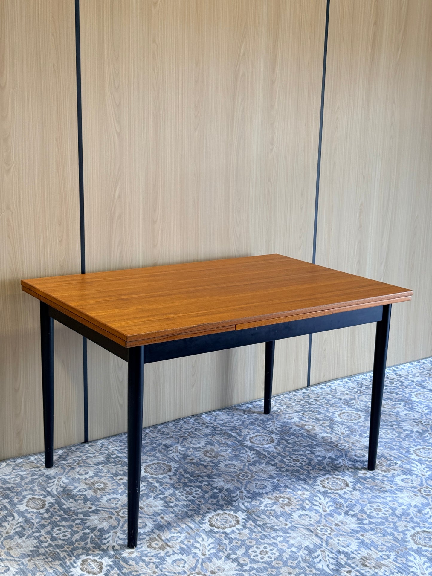 Vintage Teak Draw-Leaf Dining Table