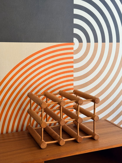 Vintage Danish Wine Rack by Nissen Langaa