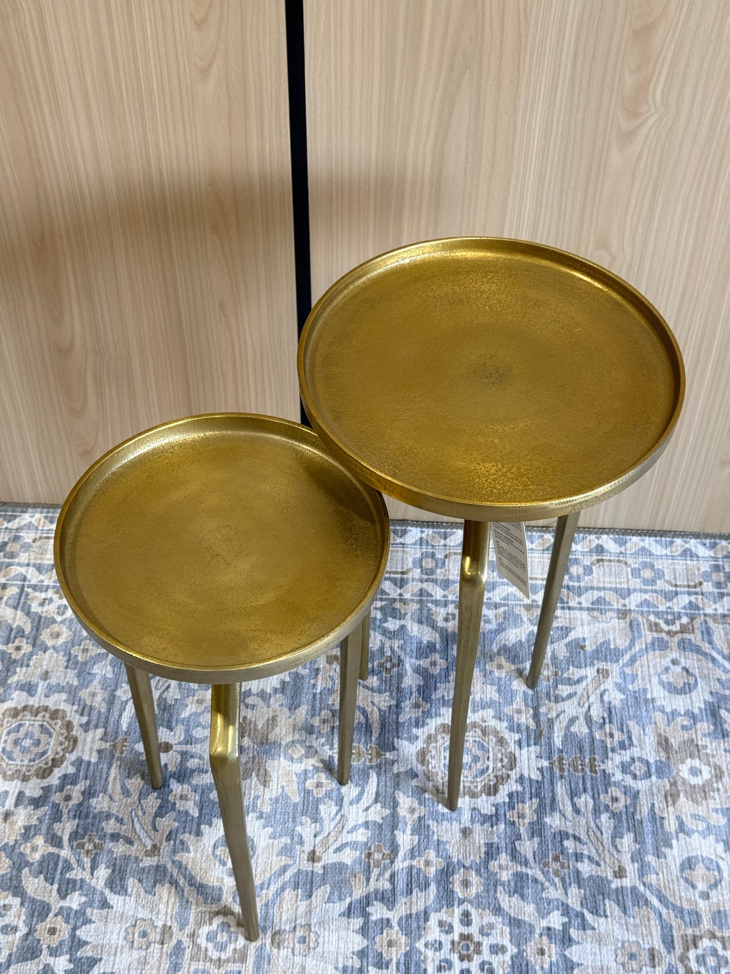 Modern Brass Nesting Tables (Brand New)