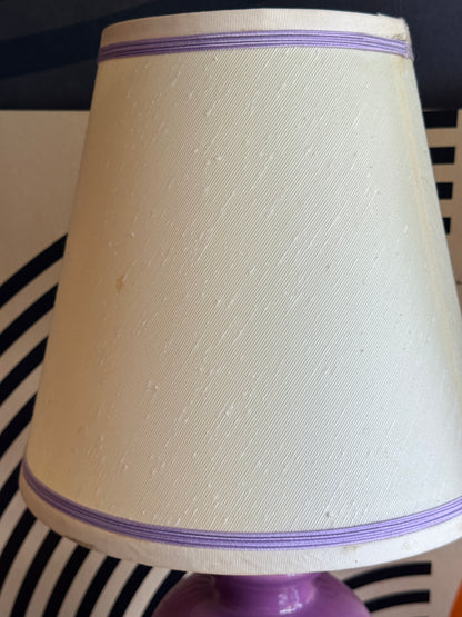 Pair of Vintage 1950s-1960s Lilac Ceramic Table Lamps