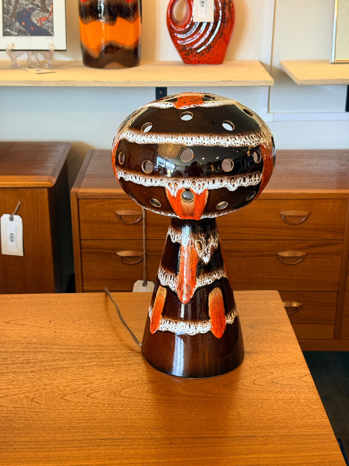 Vintage Sculptural Ceramic Table Lamp by Maurice Chalvignac