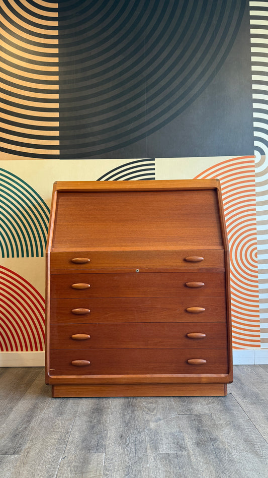 Danish Teak Secretary Desk/Vanity by Dyrlund