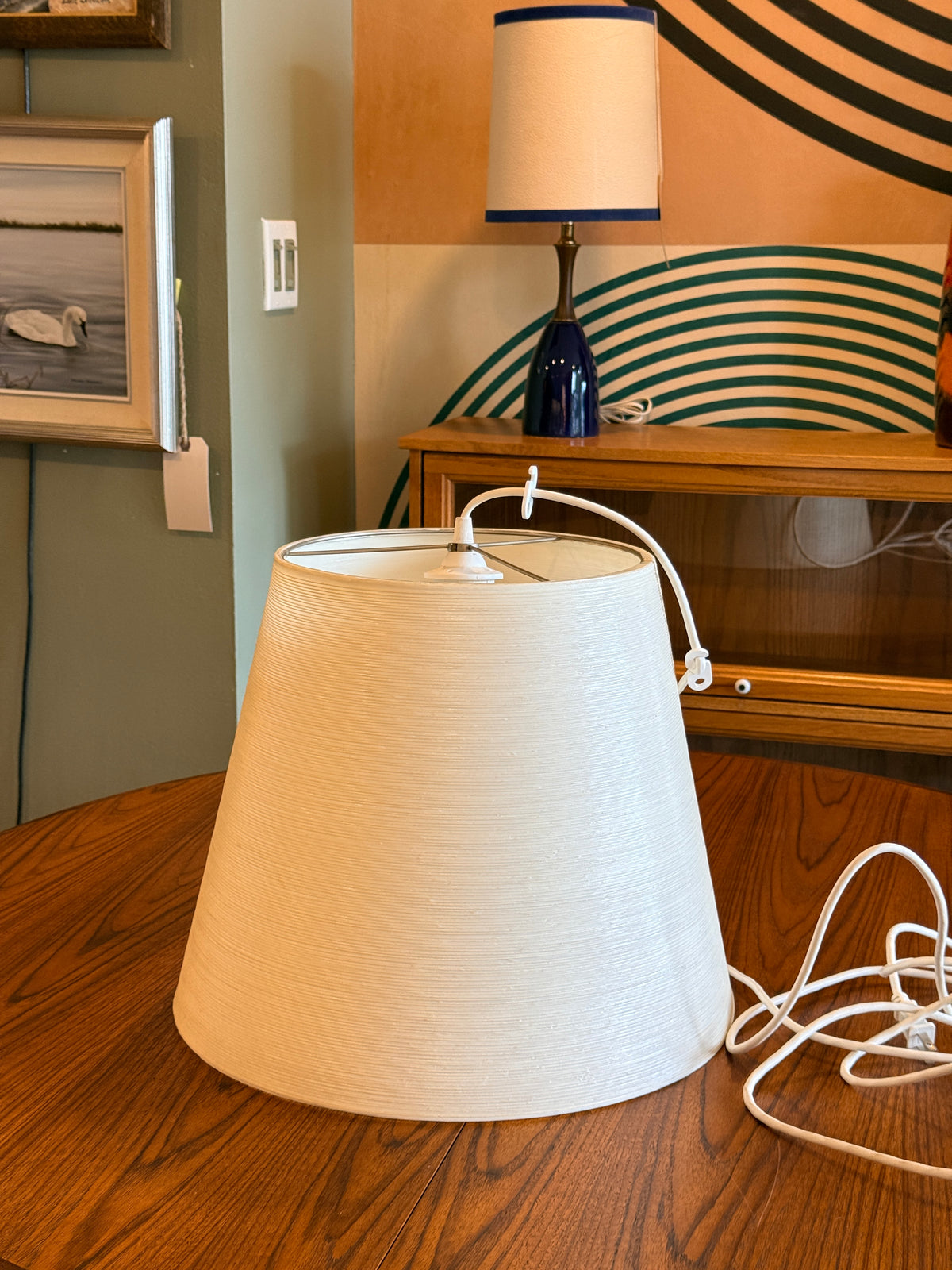 Vintage Lotte Fibreglass Swag Lamp
