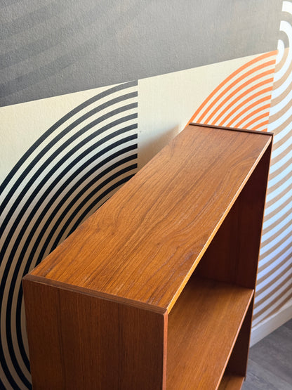 Vintage Teak Bookcase on Walnut Legs