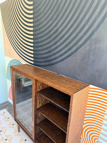 Vintage Wooden Curio Cabinet