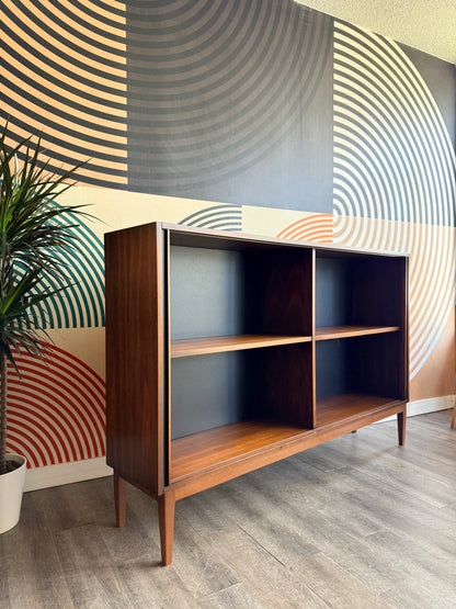 Vintage Walnut Bookcase on Custom Base