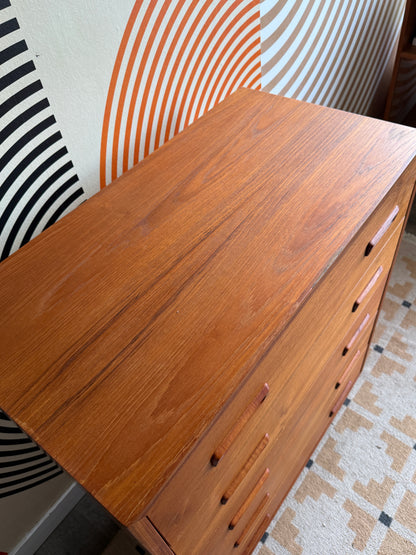 Mid-Century Modern Teak Tallboy Dresser
