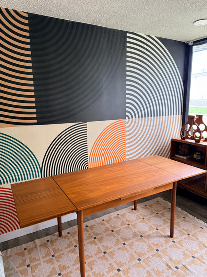 Vintage Teak Draw-Leaf Dining Table