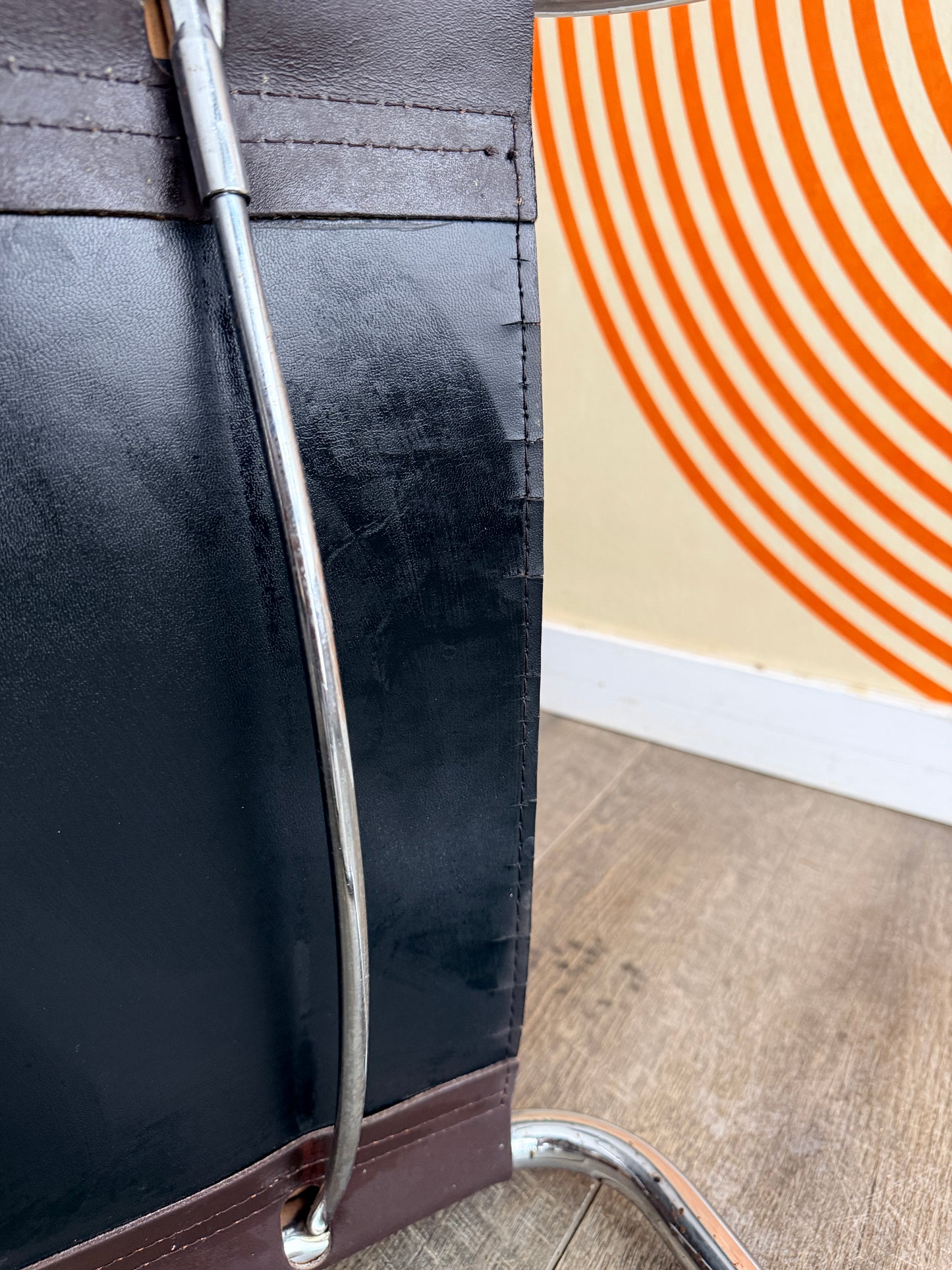 Vintage Tubular Cantilever Side Chair