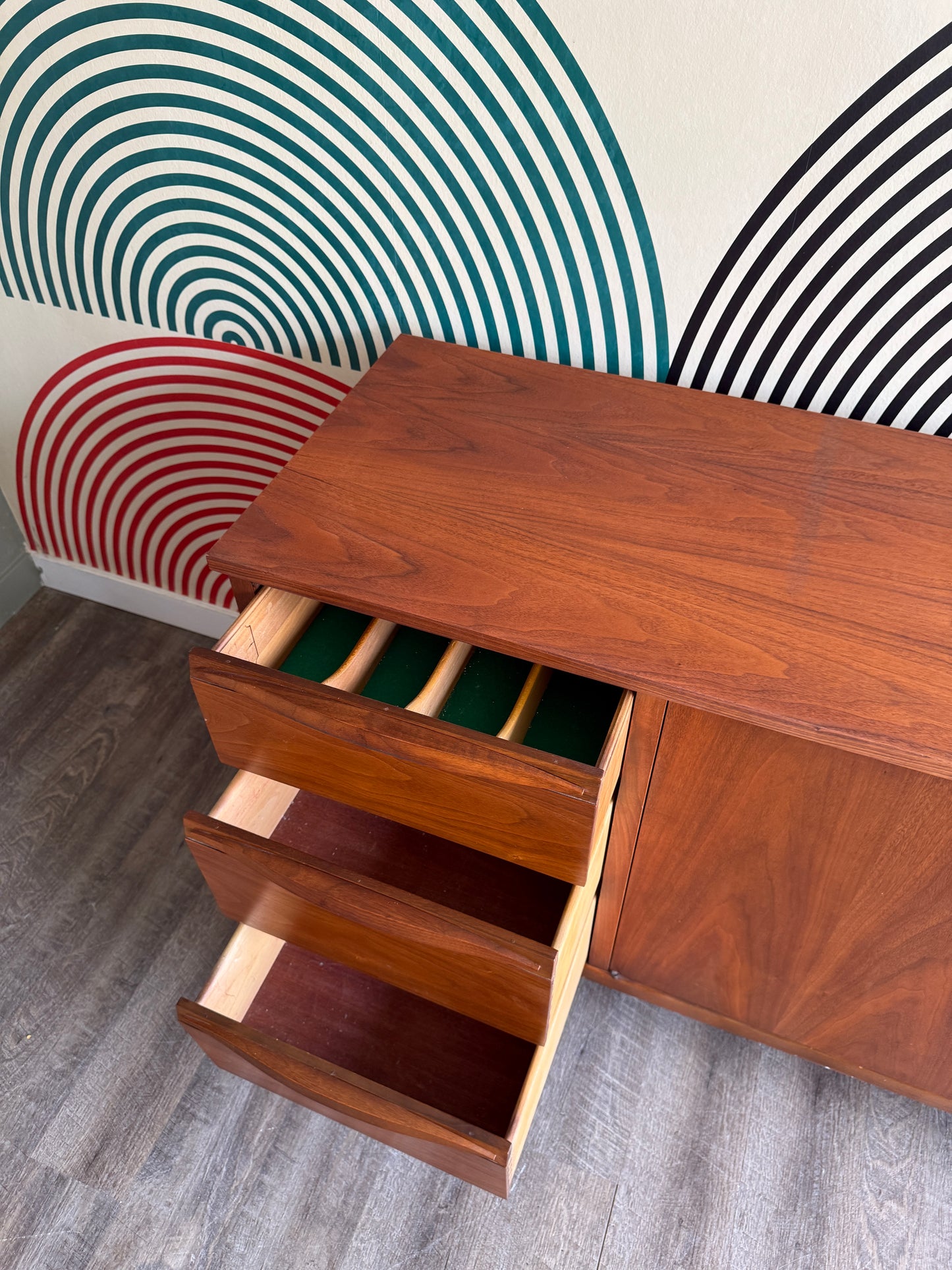 Vintage Kaufman Walnut Credenza/Sideboard