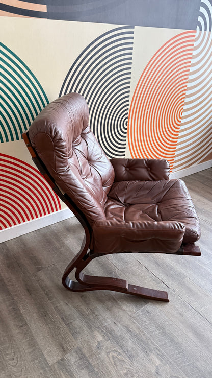 Vintage Leather Armchair by Einar Hove for Hove Mobler