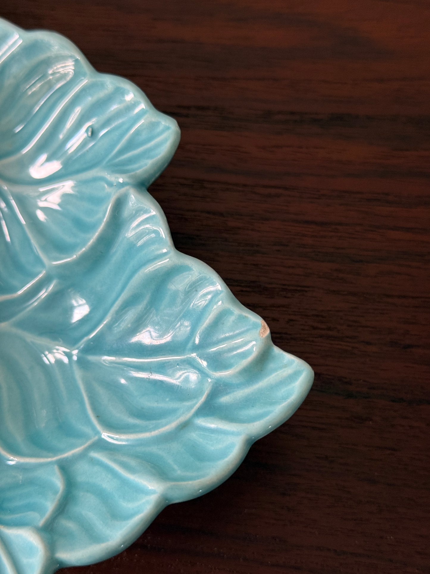 Vintage Turquoise California Pottery Serving Dish
