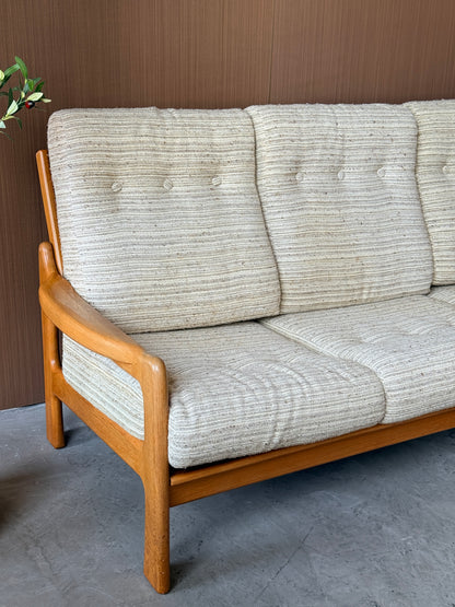 Vintage MCM Solid Teak Sofa