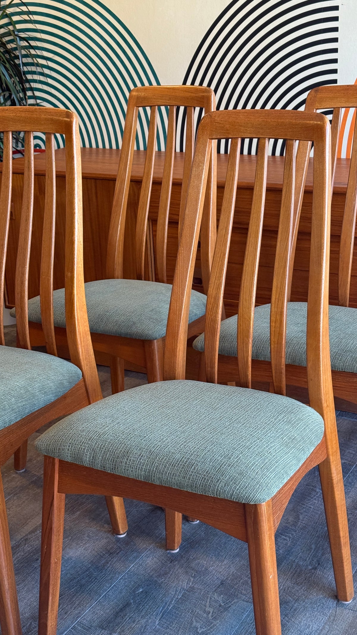 Set of 4 Vintage Teak Dining Chairs
