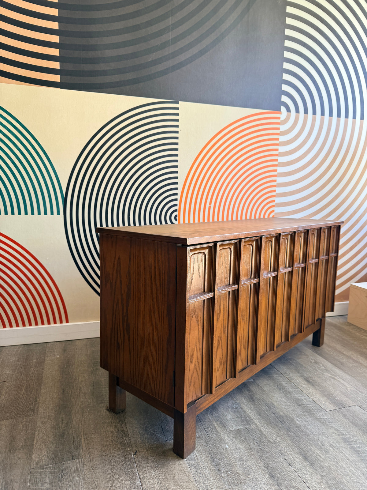 Vintage Sculptural Front Cabinet