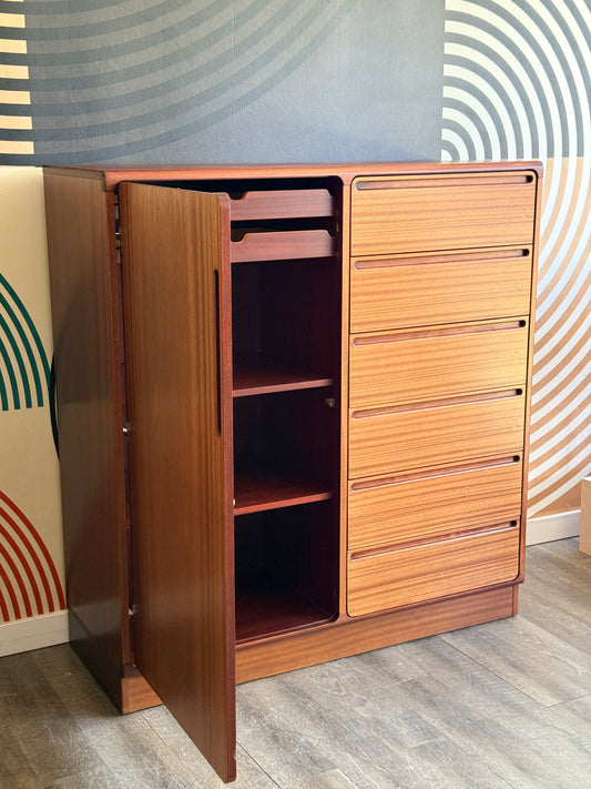 Vintage Danish Mahogany Highboard by Tørring – Design by Arenkiel