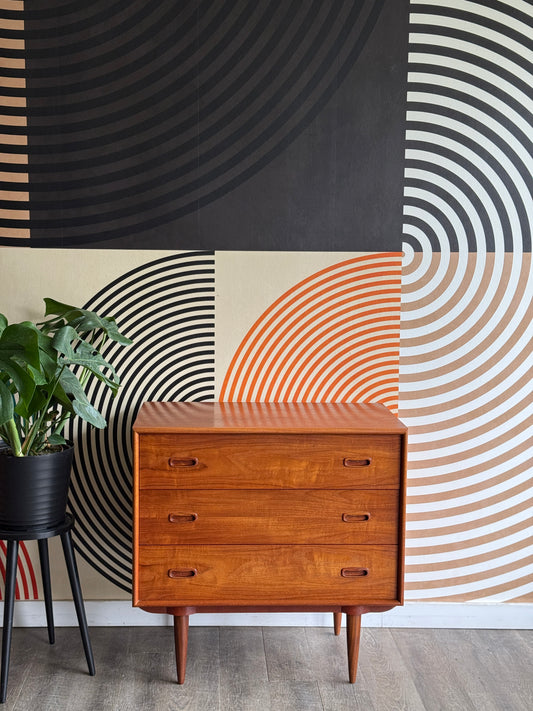 Vintage Teak Chest Of Drawers