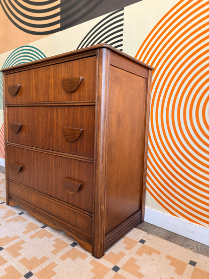 Vintage Walnut 3 Drawer Dresser