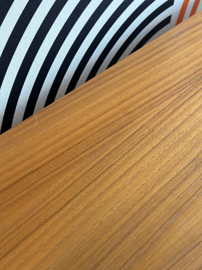 Small Danish Teak Cabinet with a Drop-down Door on Custom Base